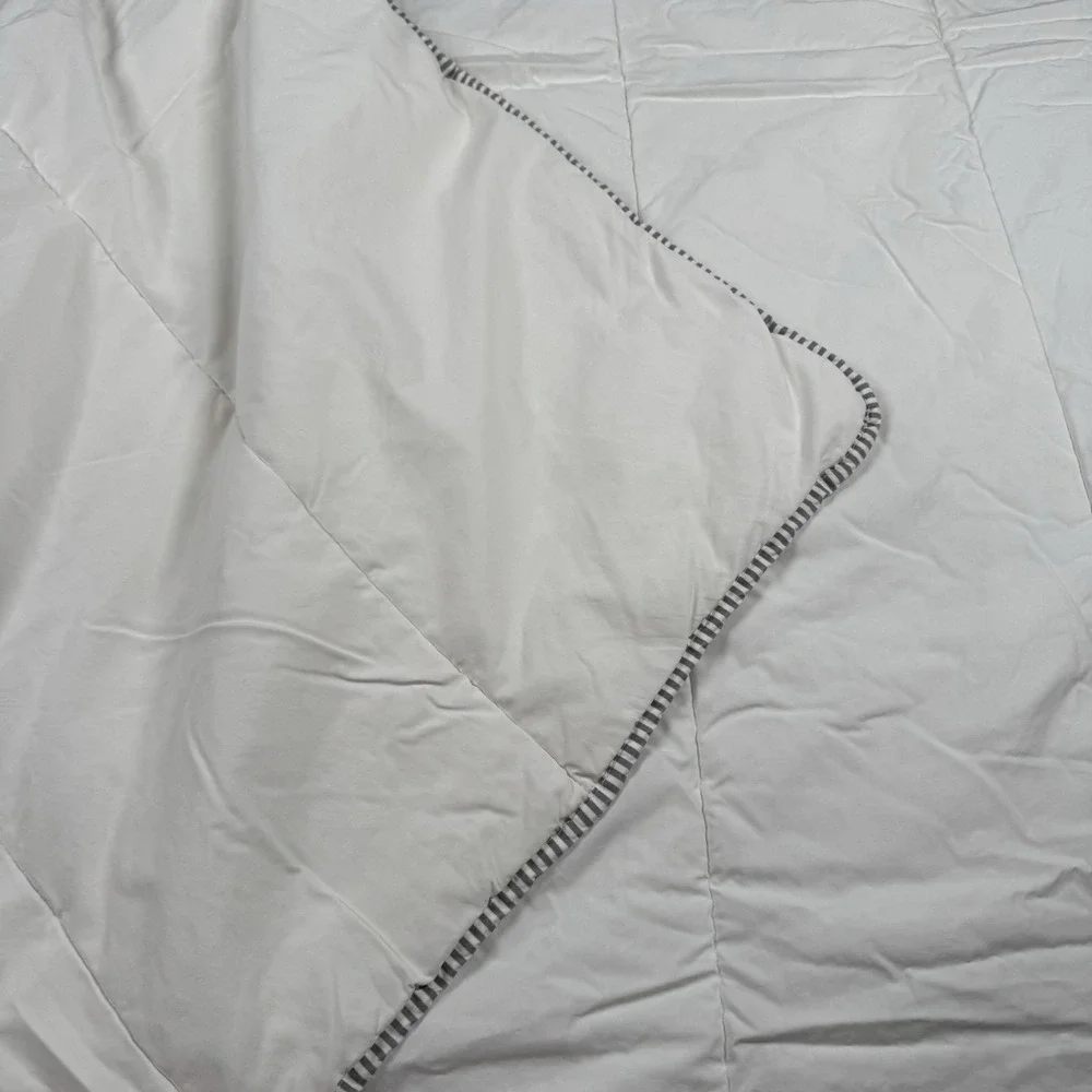 Ikea Rodtoppa Duvet insert/ Comforter White Blue 100% Cotton  FULL/ QUEEN 82x82